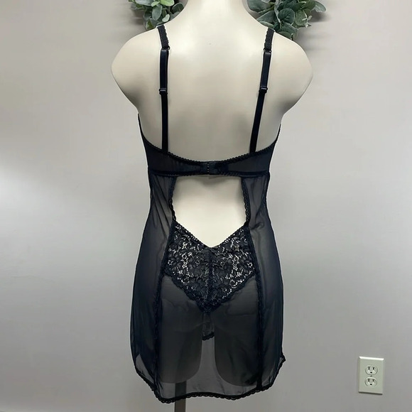Victoria’s Secret Slip Dress Lingerie Sheer Lace Lined Demi Bra Bustier 36D - Picture 5 of 16